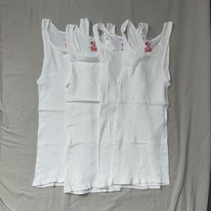 NWOT Hanes Tank Top Men L 4 Pk White Ultimate Classic Cotton Soft Comfort Summer